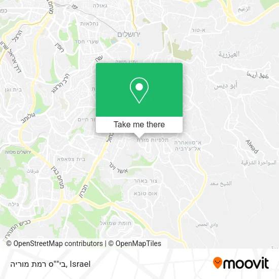 Карта בי""ס רמת מוריה