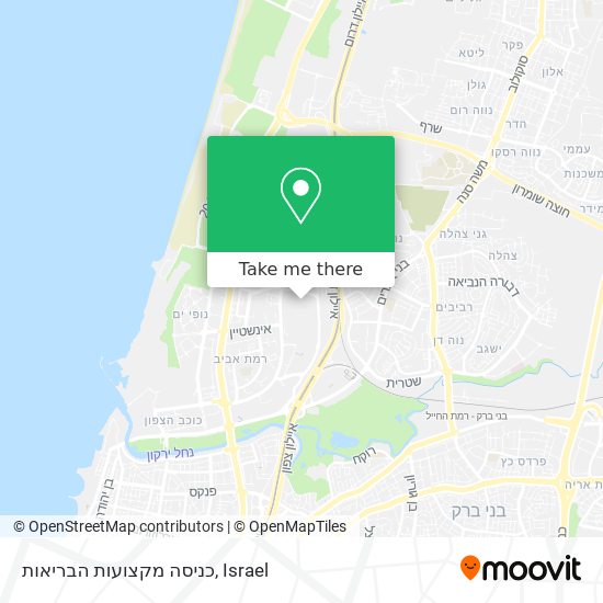 כניסה מקצועות הבריאות map