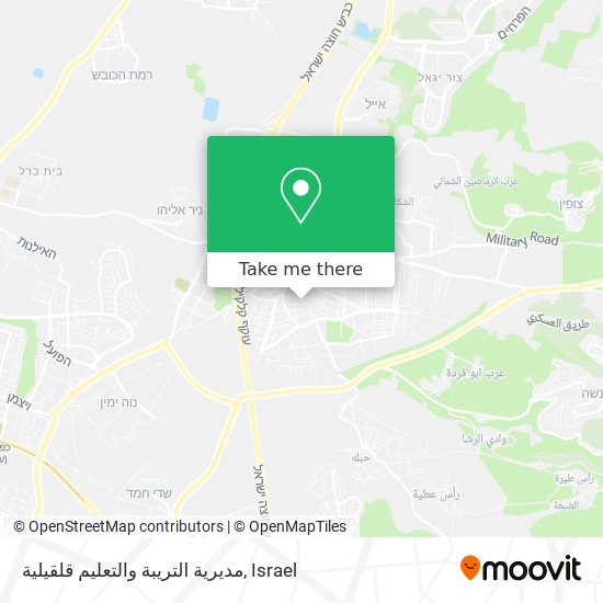 مديرية التريبة والتعليم قلقيلية map