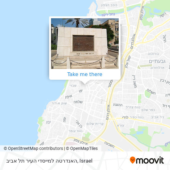 האנדרטה למייסדי העיר תל אביב map