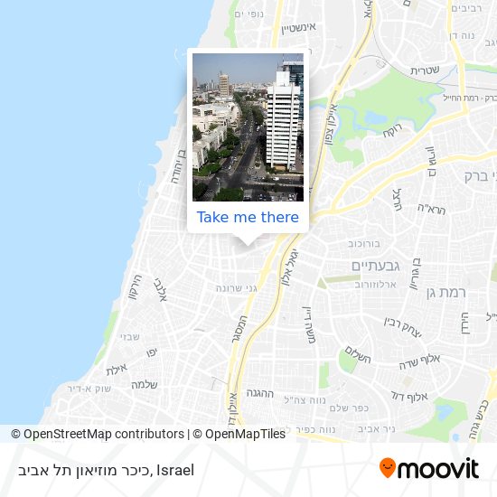 Карта כיכר מוזיאון תל אביב