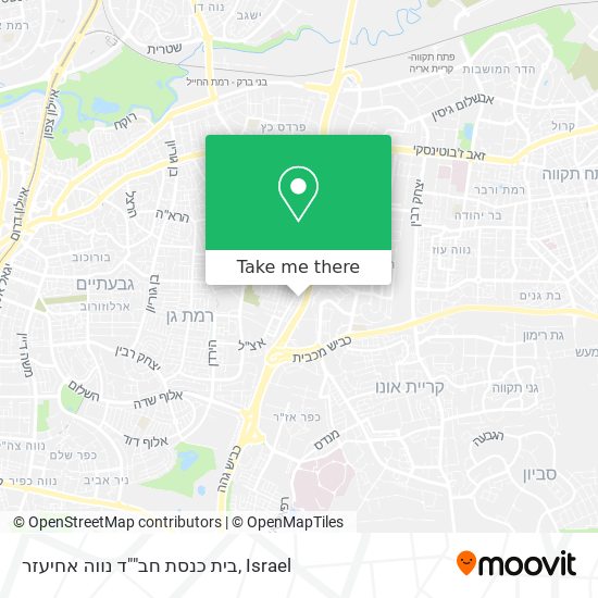 Карта בית כנסת חב""ד נווה אחיעזר