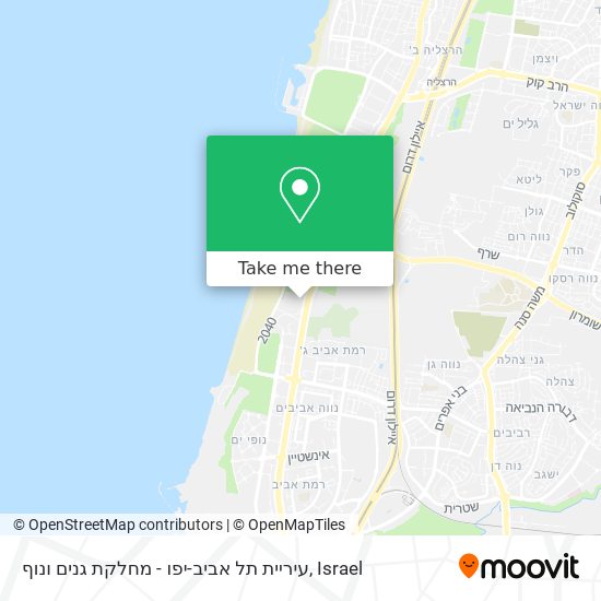 Карта עיריית תל אביב-יפו - מחלקת גנים ונוף