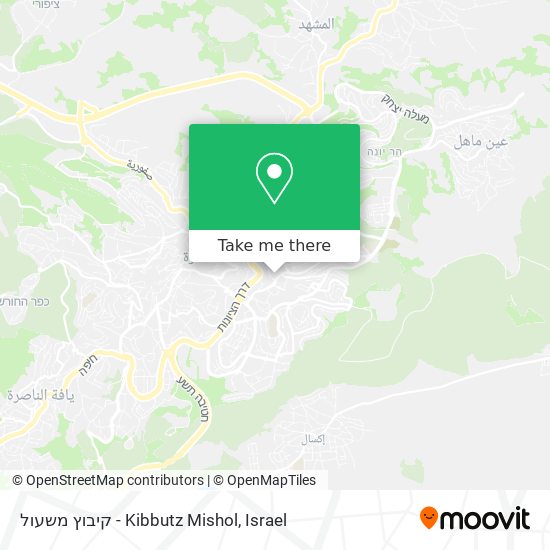Карта קיבוץ משעול - Kibbutz Mishol