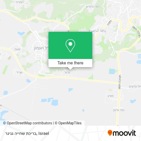 בריכת שחייה גניגר map