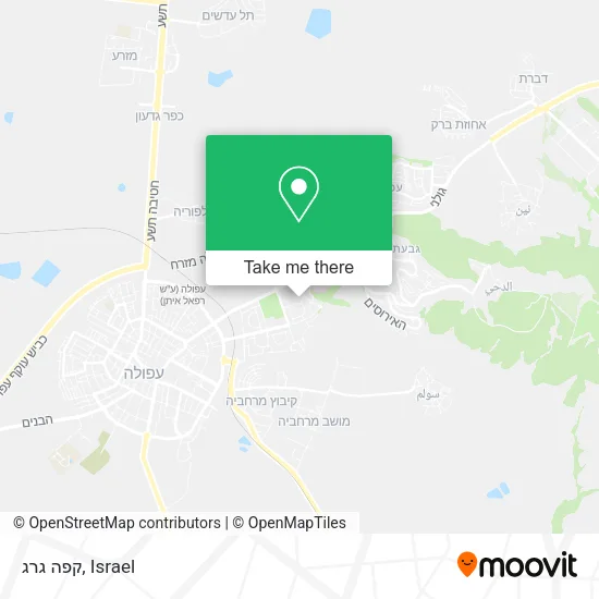 Карта קפה גרג