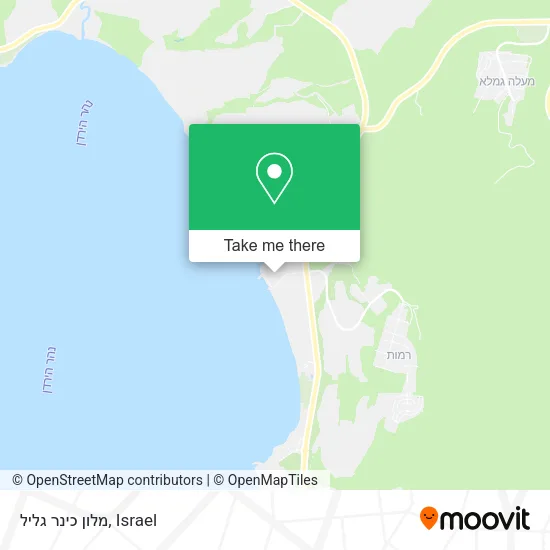 Карта מלון כינר גליל
