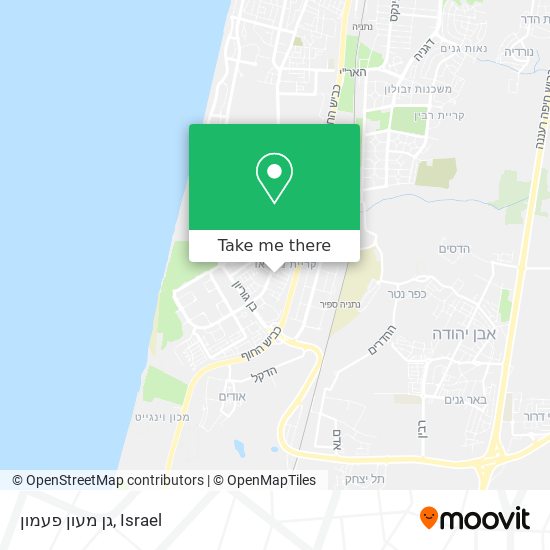 Карта גן מעון פעמון