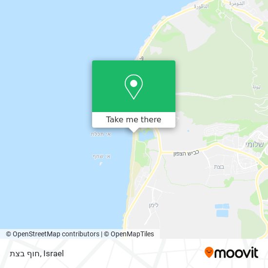 חוף בצת map