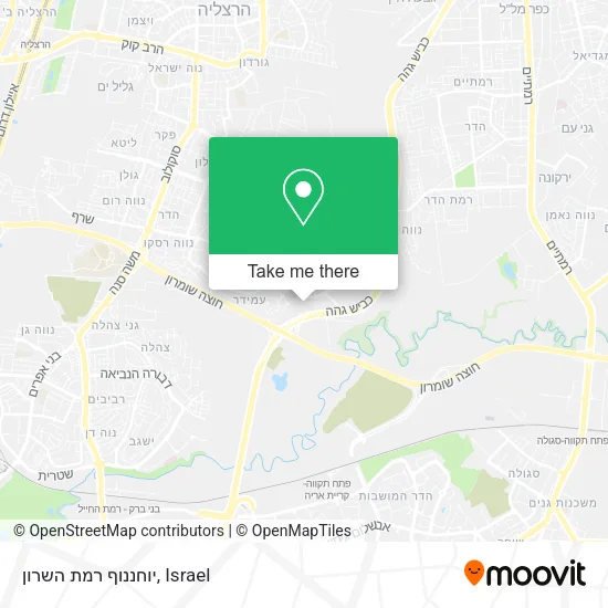 Карта יוחננוף רמת השרון