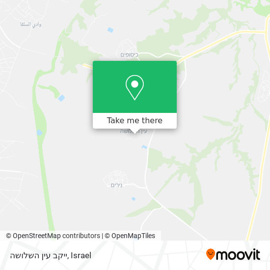 ייקב עין השלושה map