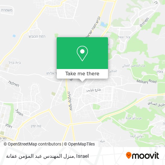 منزل المهندس عبد المؤمن عفانة map