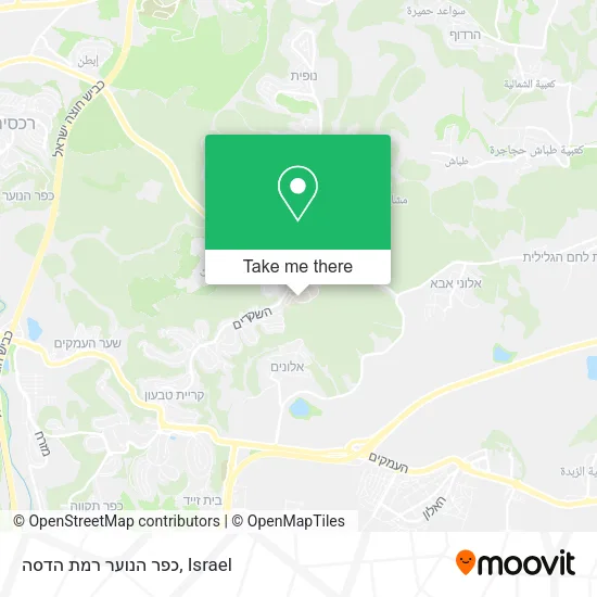 Карта כפר הנוער רמת הדסה