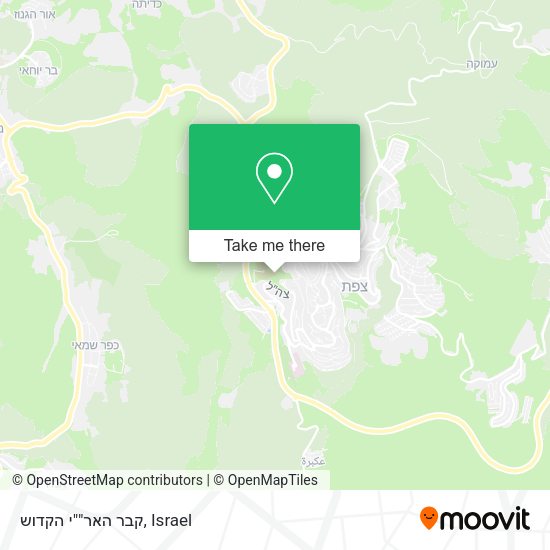 קבר האר""י הקדוש map