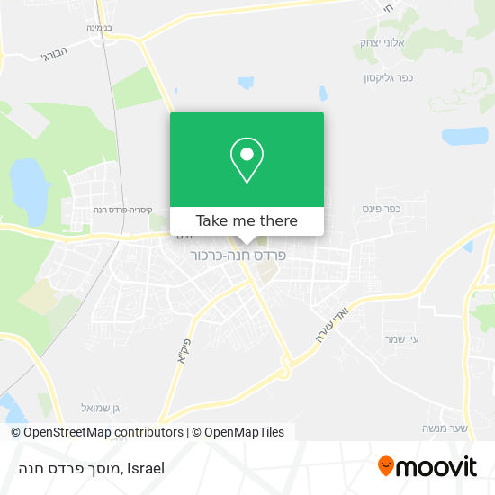 מוסך פרדס חנה map