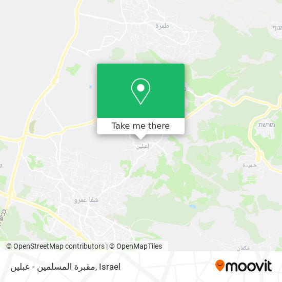 Карта مقبرة المسلمين - عبلين