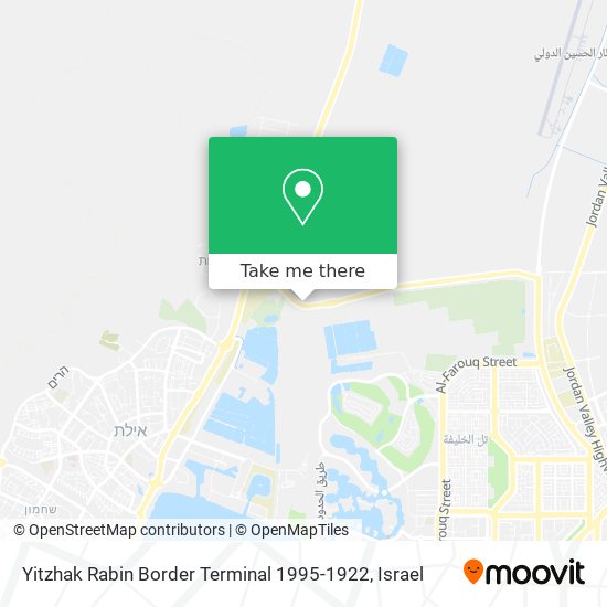 Карта Yitzhak Rabin Border Terminal 1995-1922