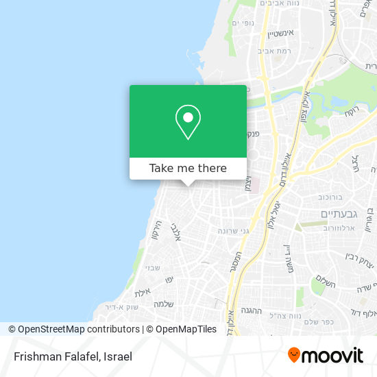 Frishman Falafel map