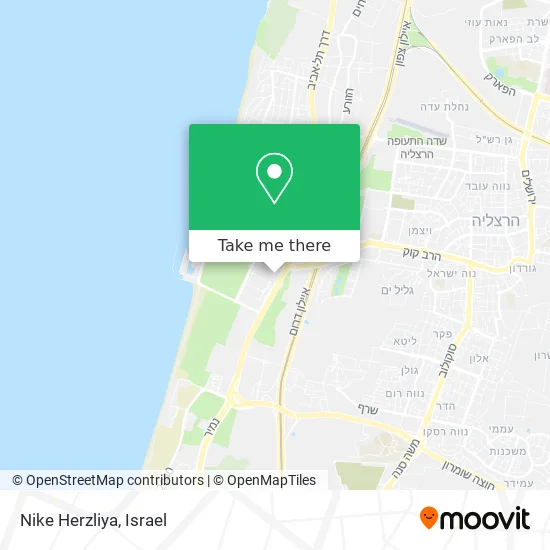 Карта Nike Herzliya