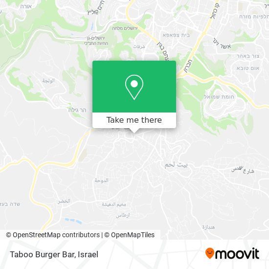 Taboo Burger Bar map