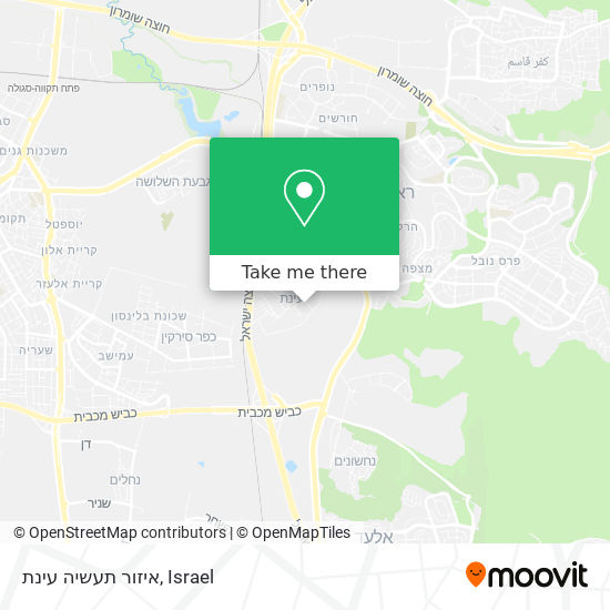 איזור תעשיה עינת map