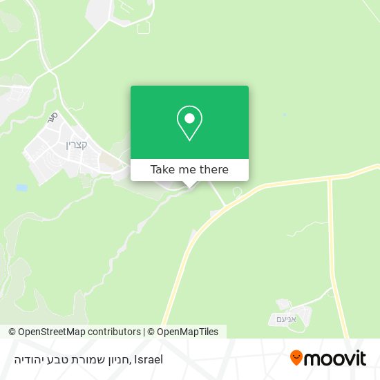 Карта חניון שמורת טבע יהודיה