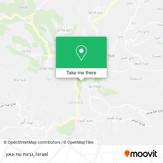 גבעת עוז וגאון map