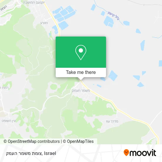 Карта צומת משמר העמק