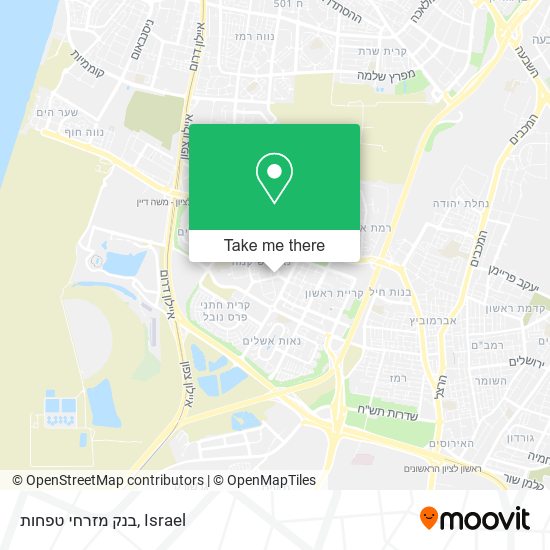 בנק מזרחי טפחות map