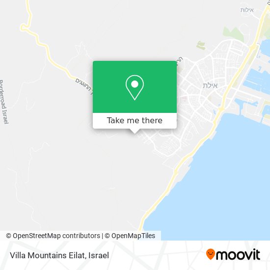 Villa Mountains Eilat map