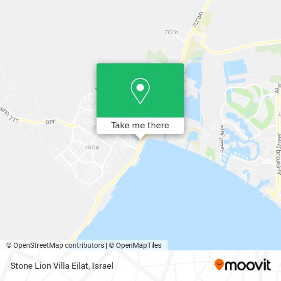 Stone Lion Villa Eilat map