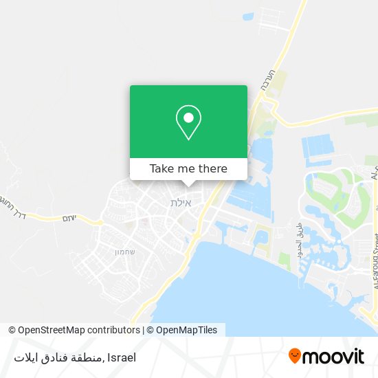 Карта منطقة فنادق ايلات
