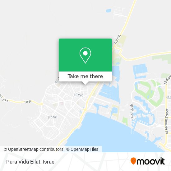 Pura Vida Eilat map