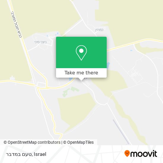 Карта טעם במדבר