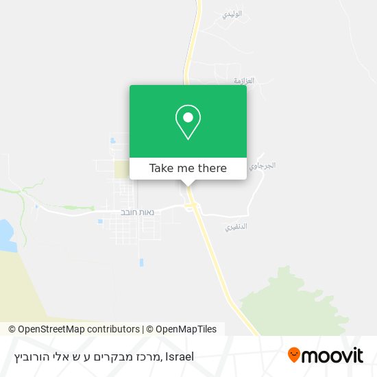 Карта מרכז מבקרים ע ש אלי הורוביץ