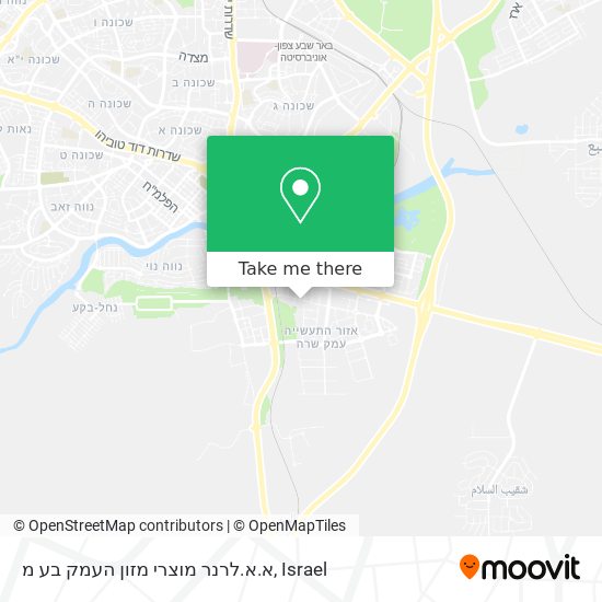 א.א.לרנר מוצרי מזון העמק בע מ map