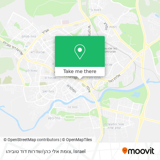 Карта צומת אלי כהן/שדרות דוד טוביהו