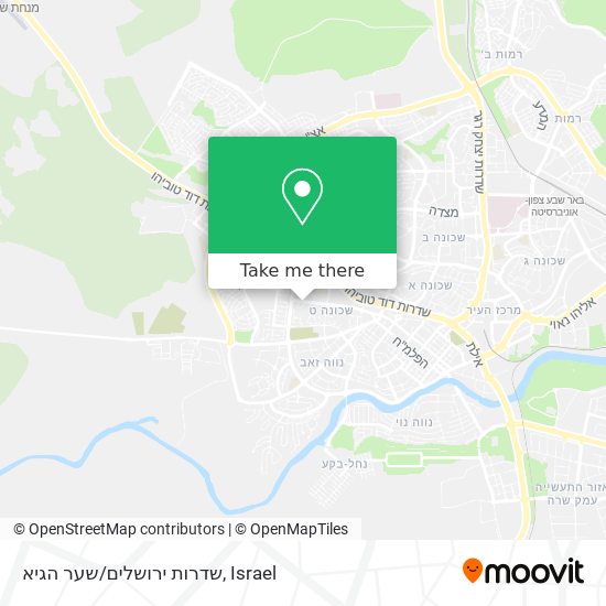 Карта שדרות ירושלים/שער הגיא