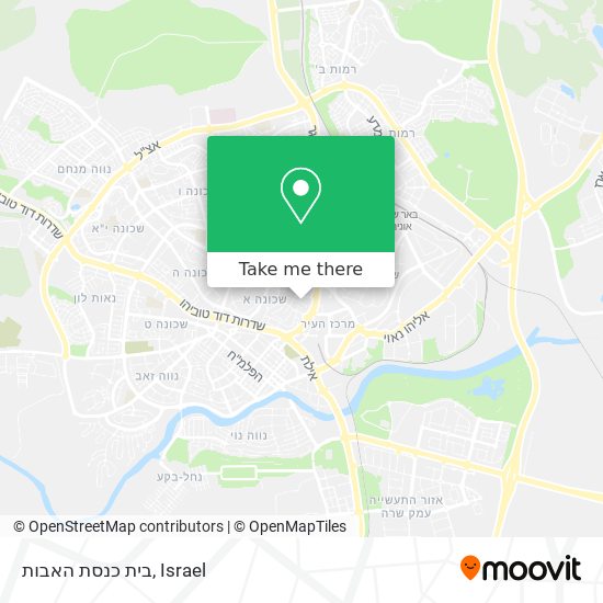 בית כנסת האבות map