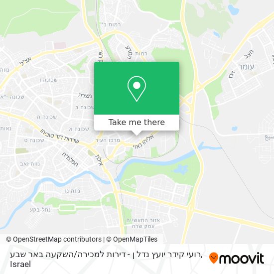 Карта רועי קידר יועץ נדל ן - דירות למכירה / השקעה באר שבע