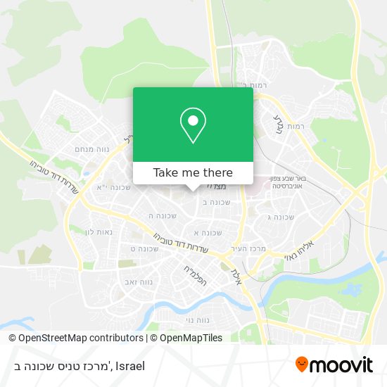 Карта מרכז טניס שכונה ב'