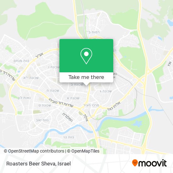 Roasters Beer Sheva map