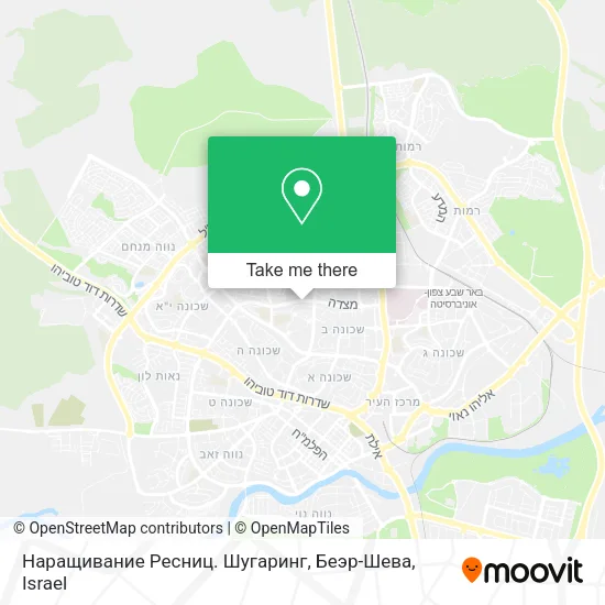 Карта Наращивание Ресниц. Шугаринг, Беэр-Шева