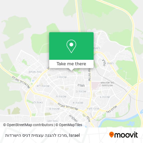 Карта מרכז להגנה עצמית דניס הישרדות