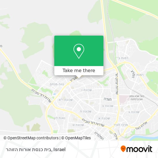 בית כנסת אורות הזוהר map