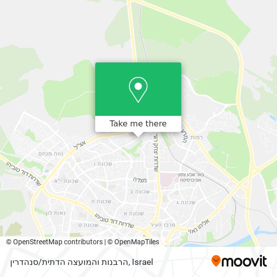 הרבנות והמועצה הדתית/סנהדרין map