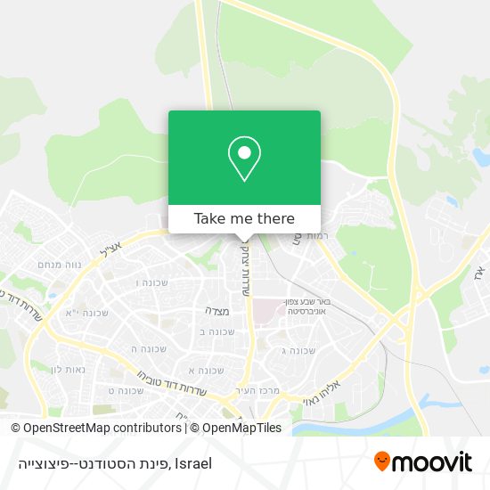 פינת הסטודנט--פיצוצייה map