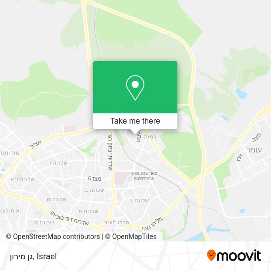 Карта גן מירון