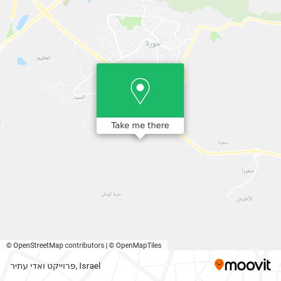 פרוייקט ואדי עתיר map