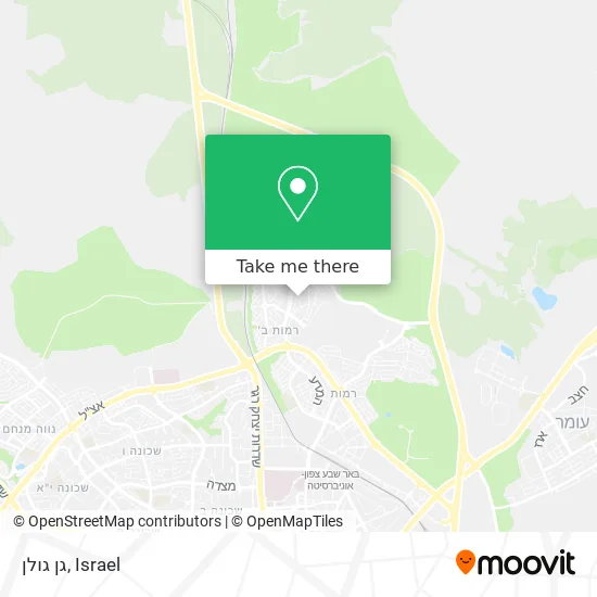 Карта גן גולן